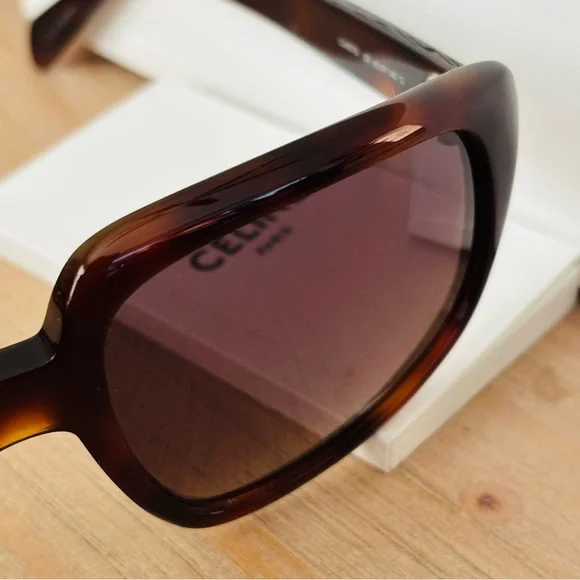 Celine Paris CL400731 53F Tortoise Gradient Authentic Sunglasses w/ Box 60mm 19 - Picture 11 of 12